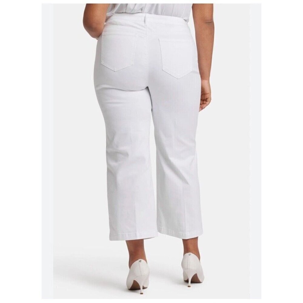 NYDJ Plus Size 28W Optic White Teresa Wide-Leg Contour Ankle Jeans